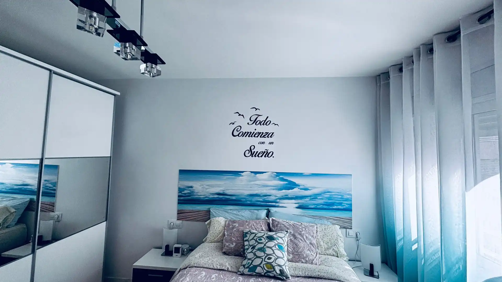 Bedroom of Flat for sale in Badalona  with Furnished, Washing machine and Microwave