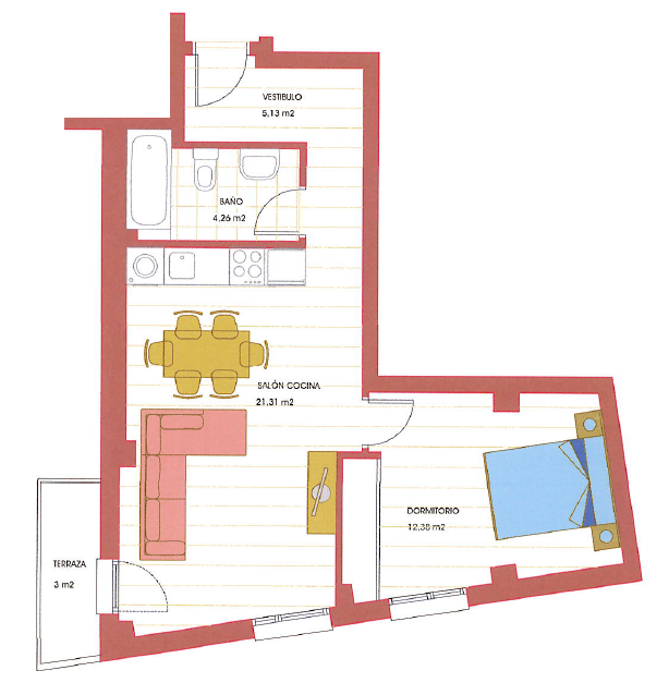 Apartamento de alquiler en Cistérniga con Calefacción, Terraza y Piscina comunitaria
