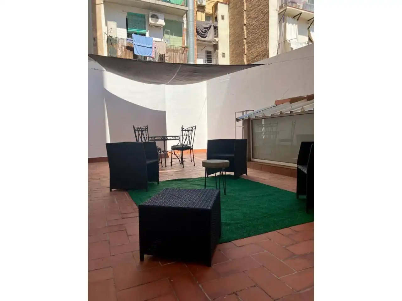 Terrace of Flat for rent in Barcelona  with Air Conditioner, Heating and Private garden