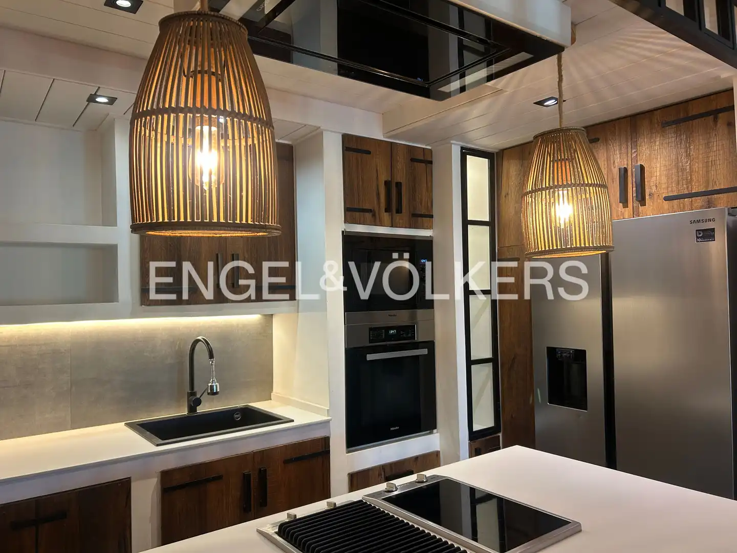 Cocina de Apartamento de alquiler en Sant Cugat del Vallès con Aire acondicionado, Calefacción y Parquet
