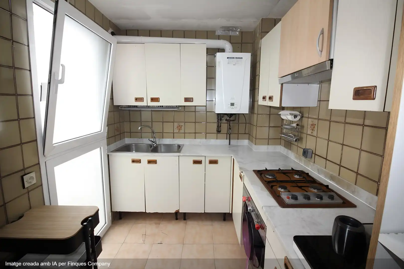 Kitchen of Flat for sale in Figueres  with Heating and Storage room