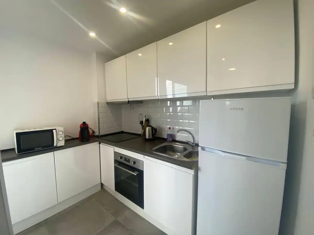 Kitchen of Apartments for rent in Marbella  with Air Conditioner and Community pool