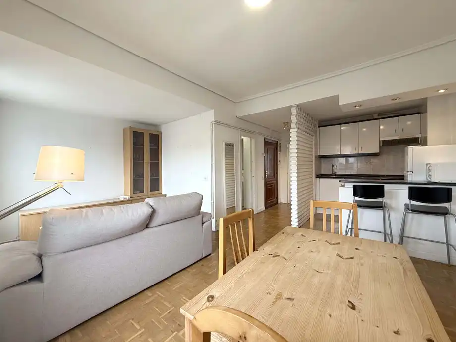 Sala d'estar de Pis en venda en Vitoria - Gasteiz amb Calefacció, Parquet i Moblat