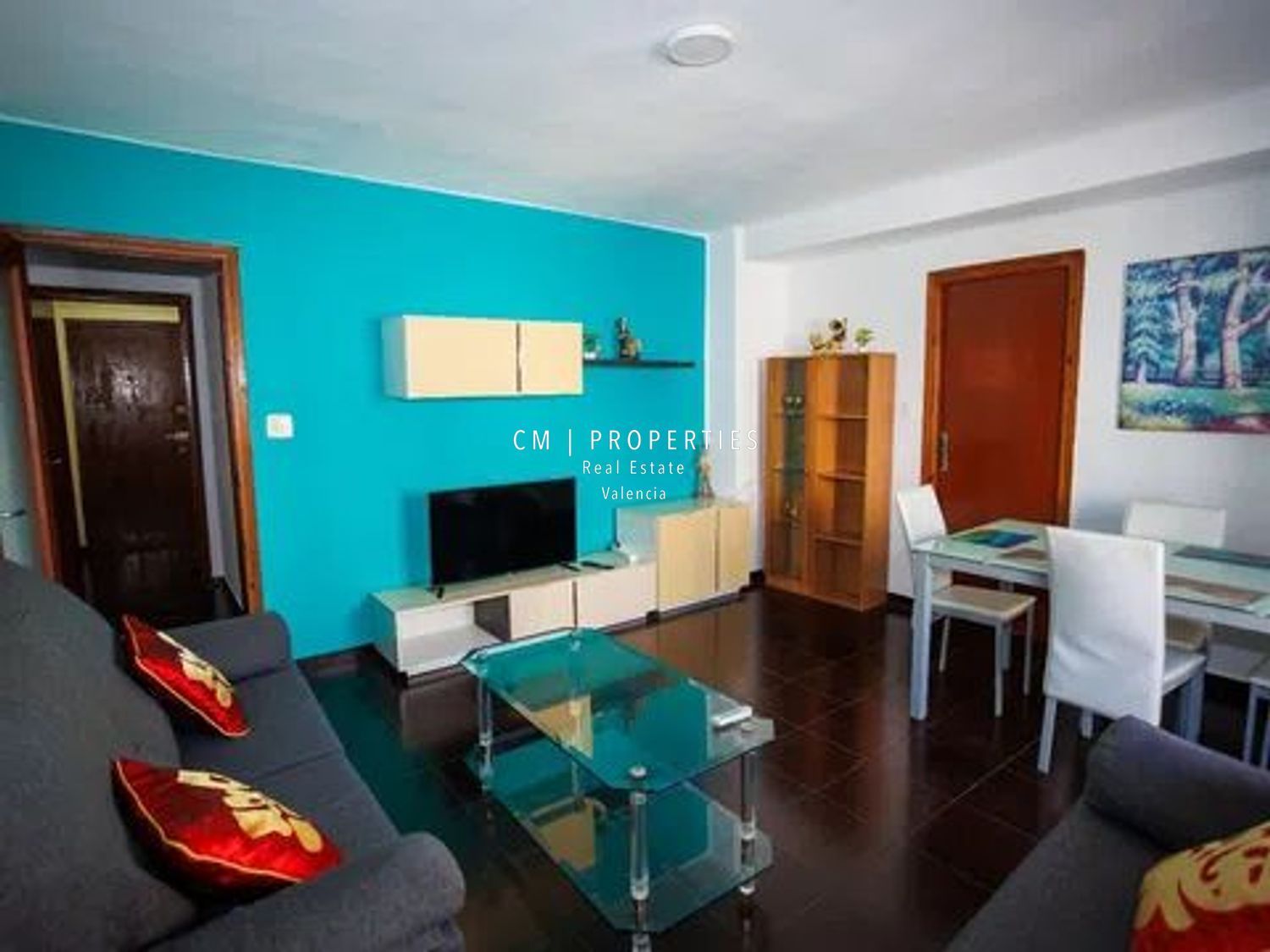Sala de estar de Piso de alquiler en  Valencia Capital con Terraza, Amueblado y Balcón