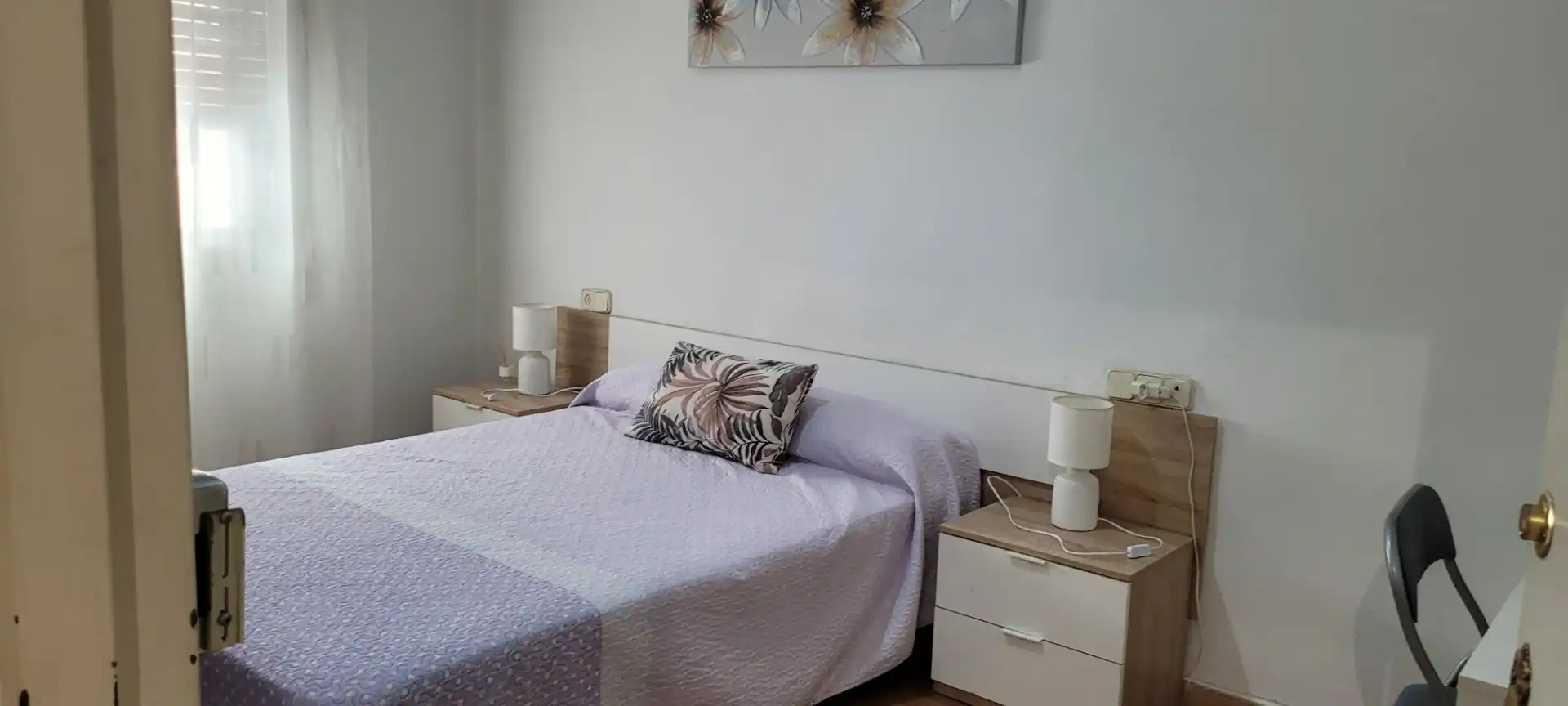 Schlafzimmer von Wohnung zur Miete in Cuenca mit Heizung, Möbliert und Ofen