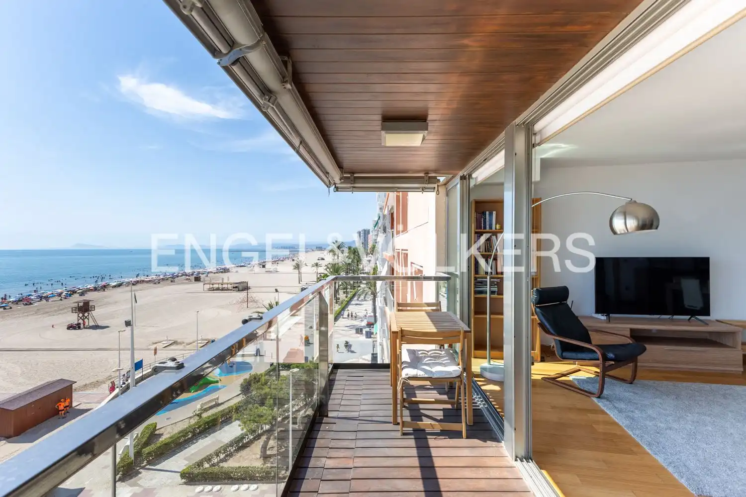 Balcony of Flat for sale in Cullera  with Air Conditioner, Heating and Parquet flooring