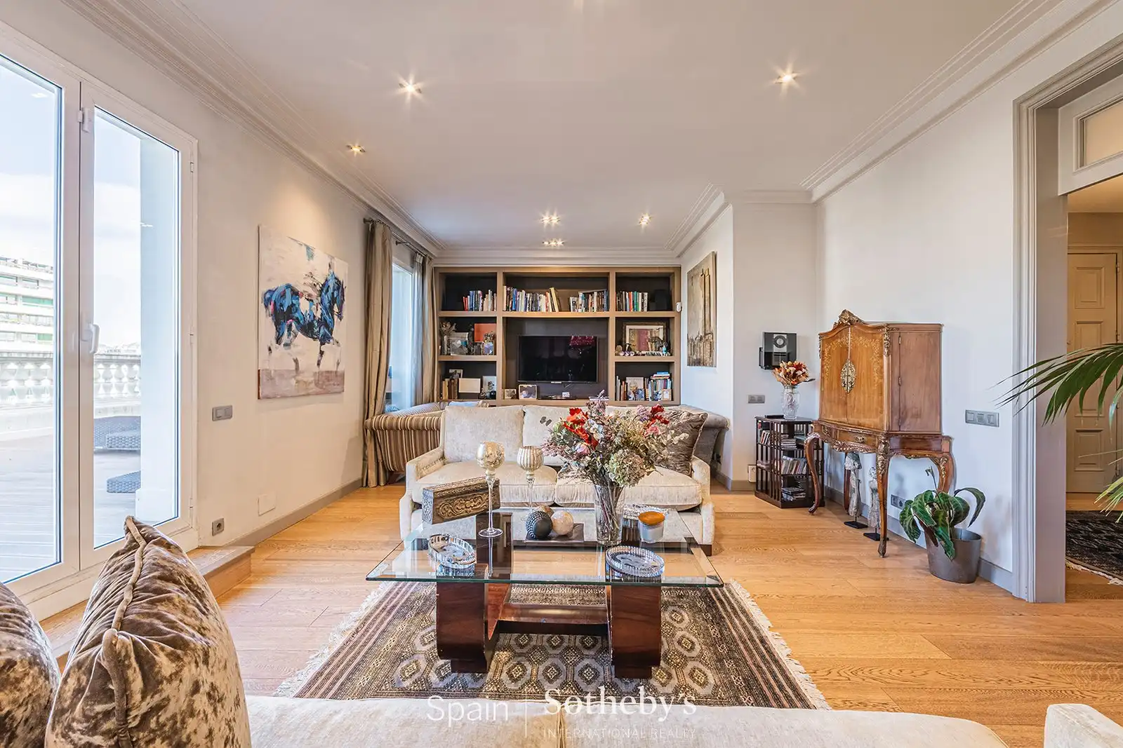 Sala d'estar de Àtic en venda en Barcelona amb Aire condicionat, Calefacció i Terrassa