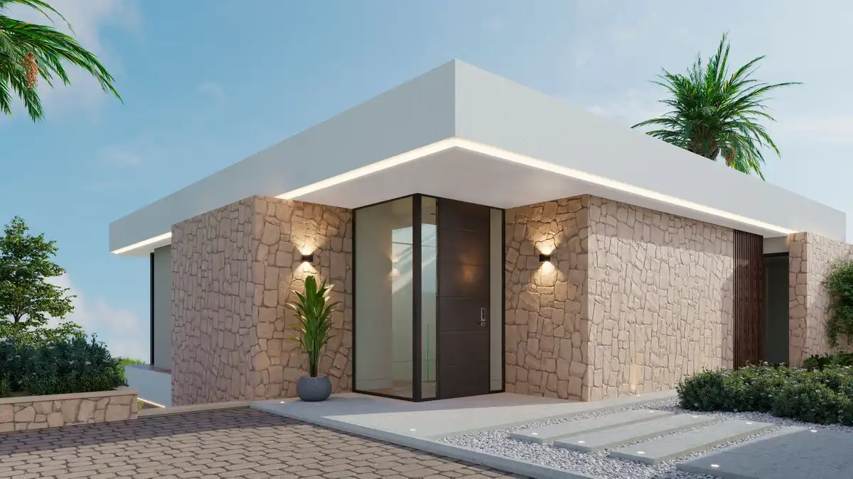 Vista exterior de Casa o xalet en venda en Estepona amb Aire condicionat, Jardí privat i Terrassa