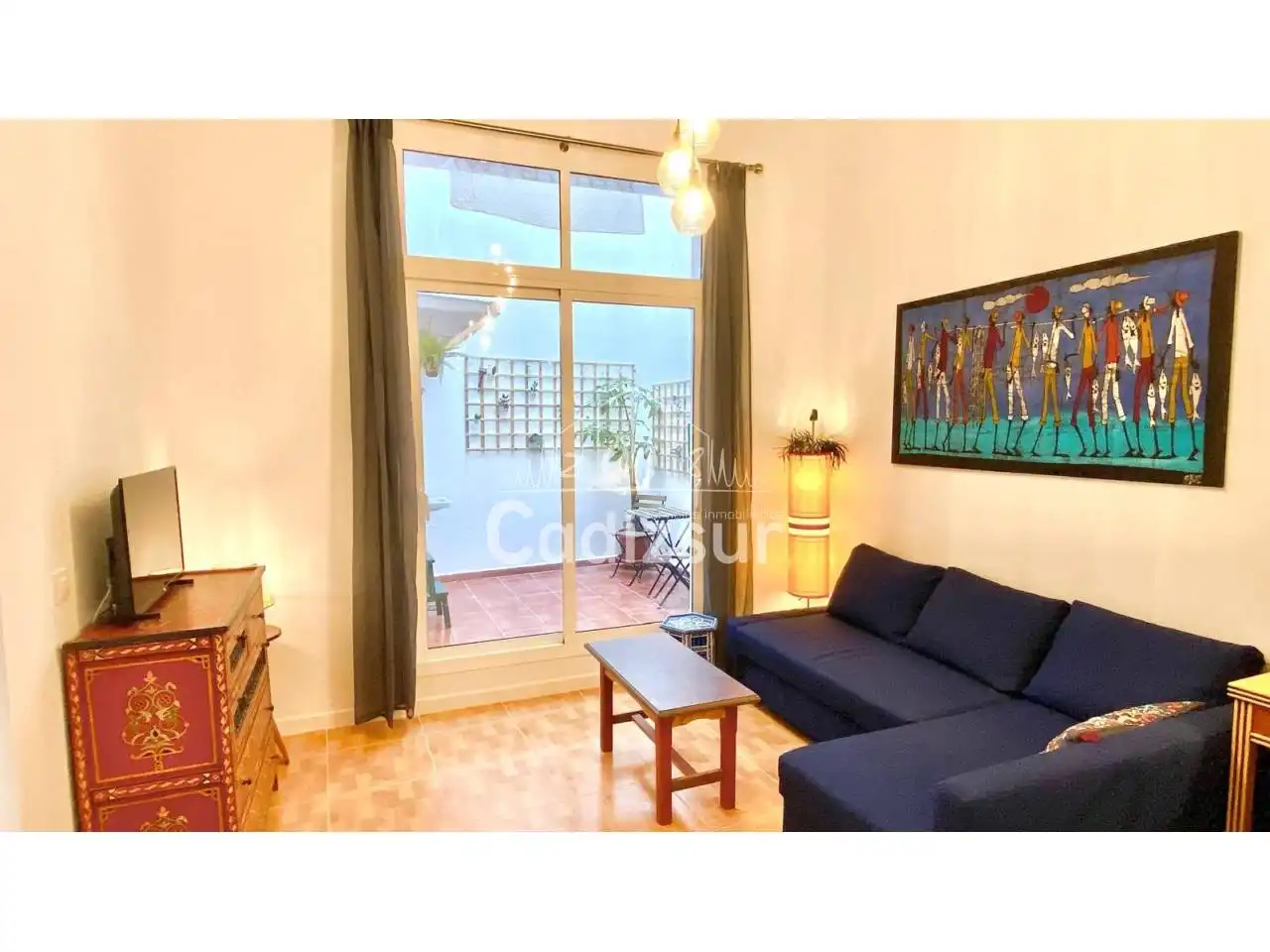 Sala de estar de Piso de alquiler en Cádiz con Amueblado