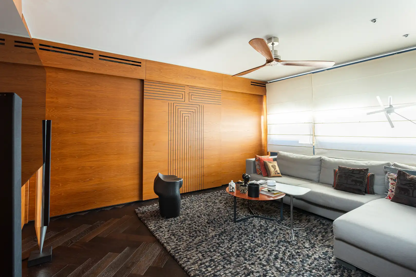Sala de estar de Casa o chalet en venta en Barcelona con Aire acondicionado, Calefacción y Parquet