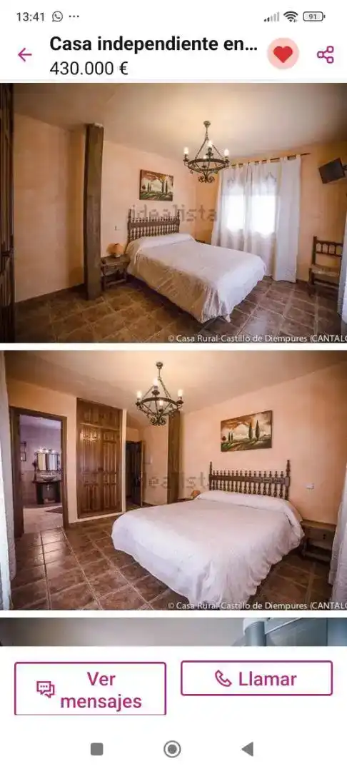 Habitación de Casa o chalet en venta en Cantalojas con Parquet, Amueblado y Horno