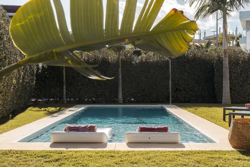 Piscina de Casa o xalet de lloguer en Estepona amb Aire condicionat, Jardí privat i Terrassa