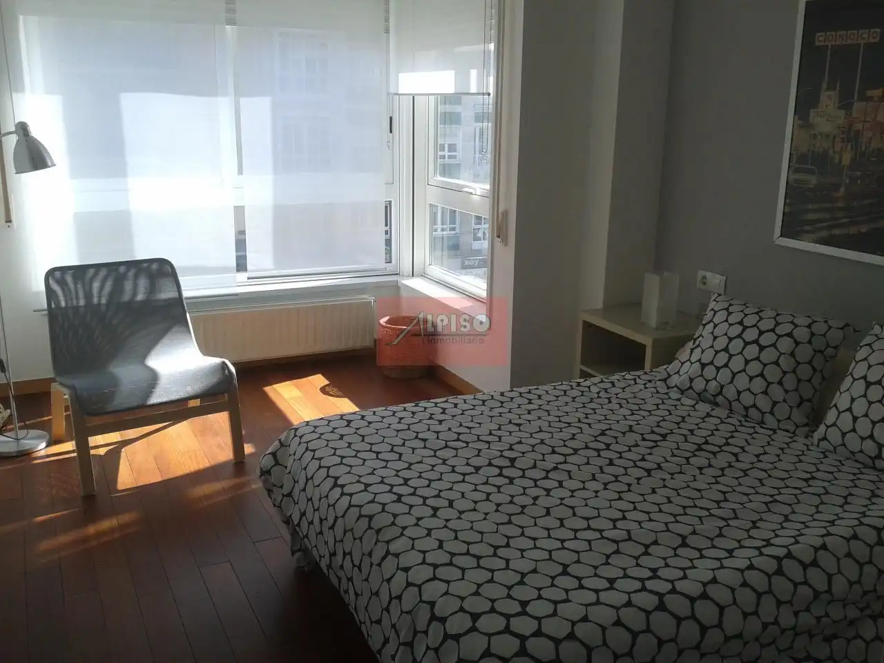 Schlafzimmer von Wohnungen zur Miete in Ourense Capital  mit Heizung, Parkett und Möbliert