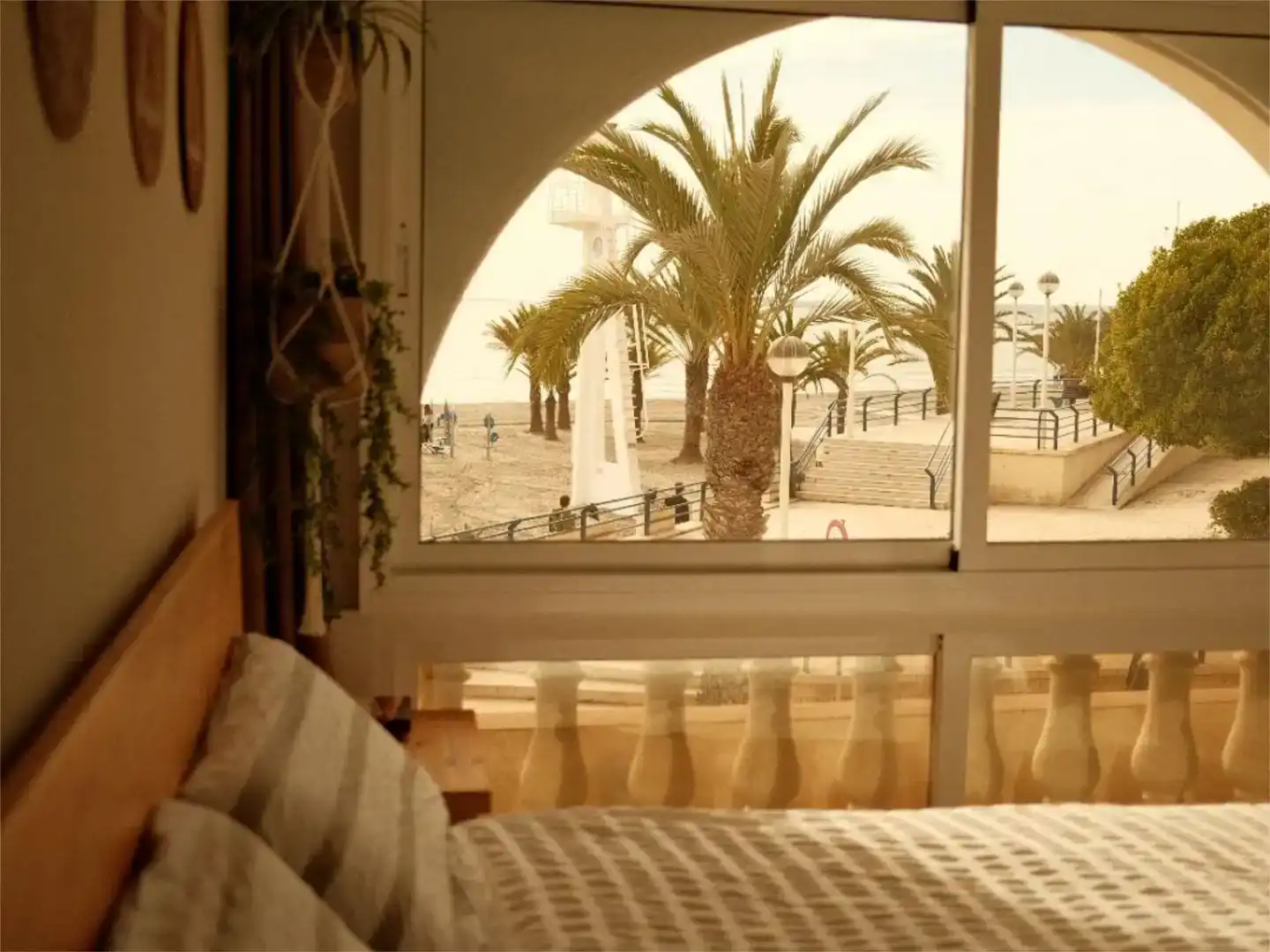 Schlafzimmer von Loft zur Miete in Santa Pola mit Klimaanlage und Möbliert