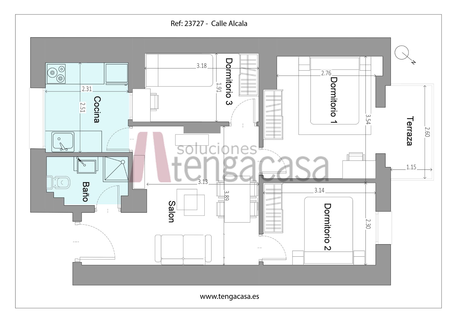 Flat to rent in  Madrid Capital  with Heating, Parquet flooring and Terrace