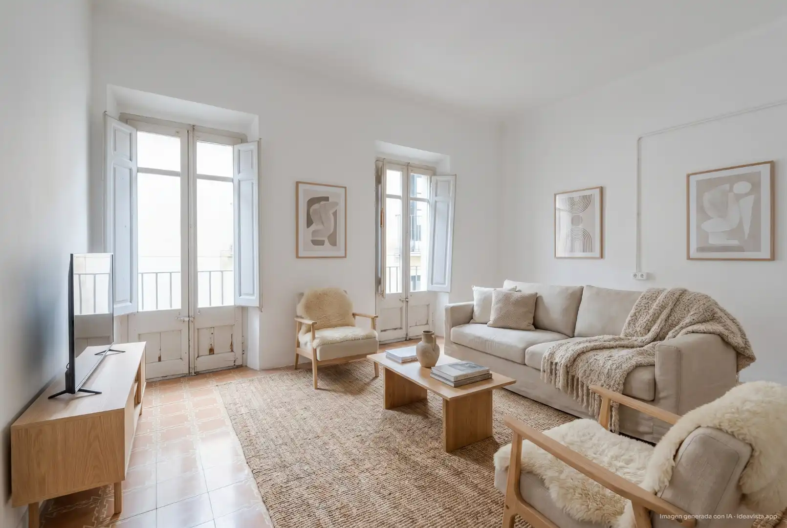 Sala de estar de Ático en venta en Girona con Trastero y Balcón