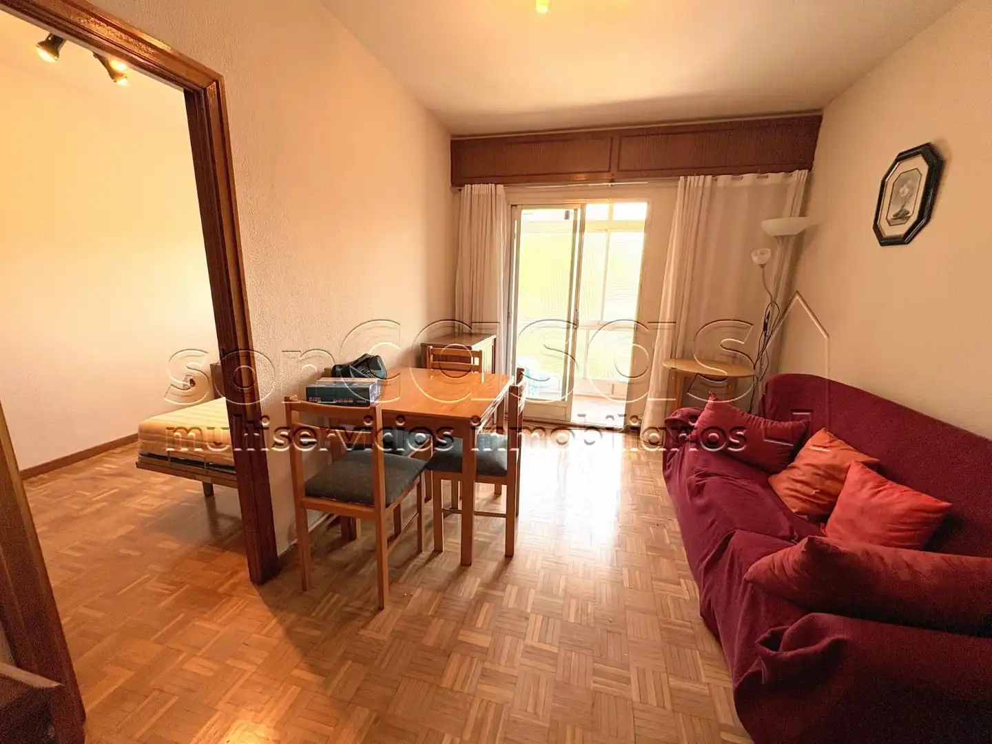 Bedroom of Flat for sale in Madrid  with Heating, Parquet flooring and Terrace