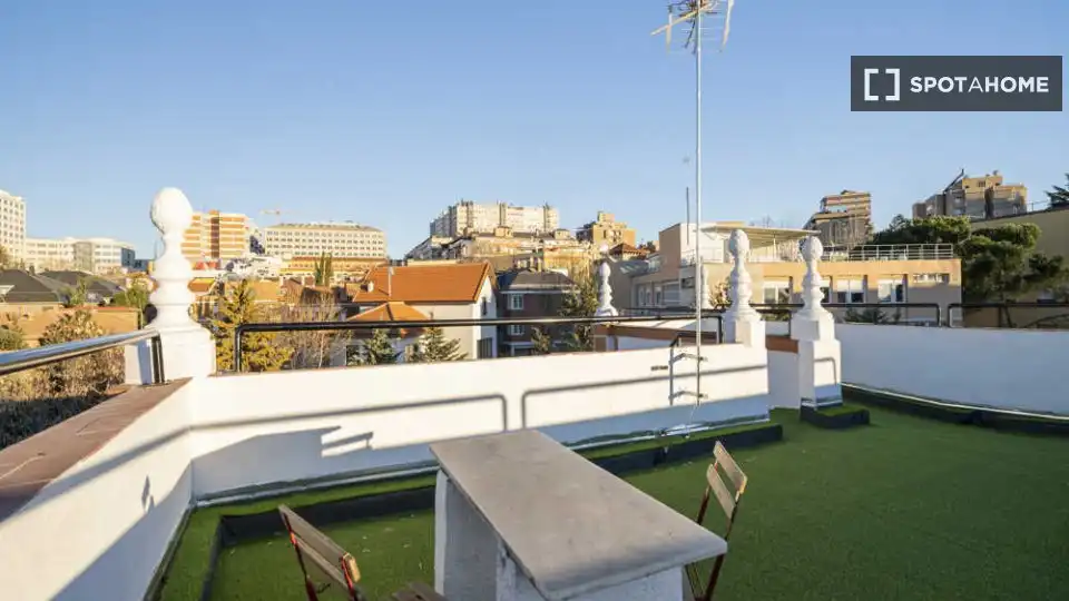 Terrace of Flat for share in Madrid  with Air Conditioner, Terrace and Furnished