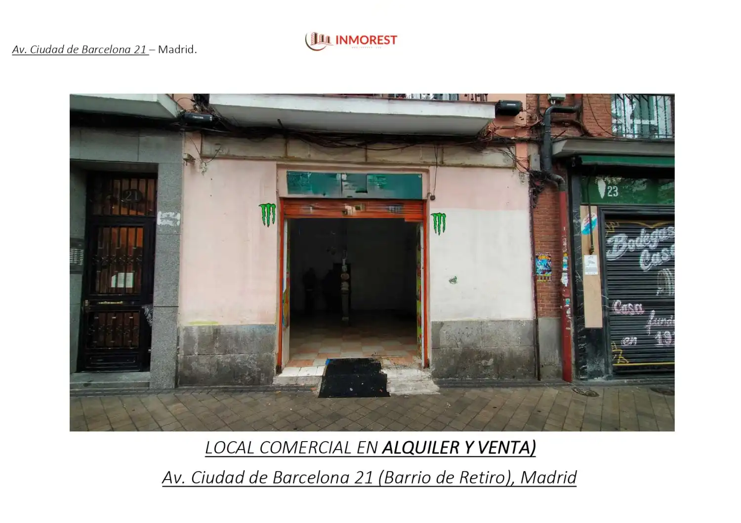 Vista exterior de Local en venda en Madrid