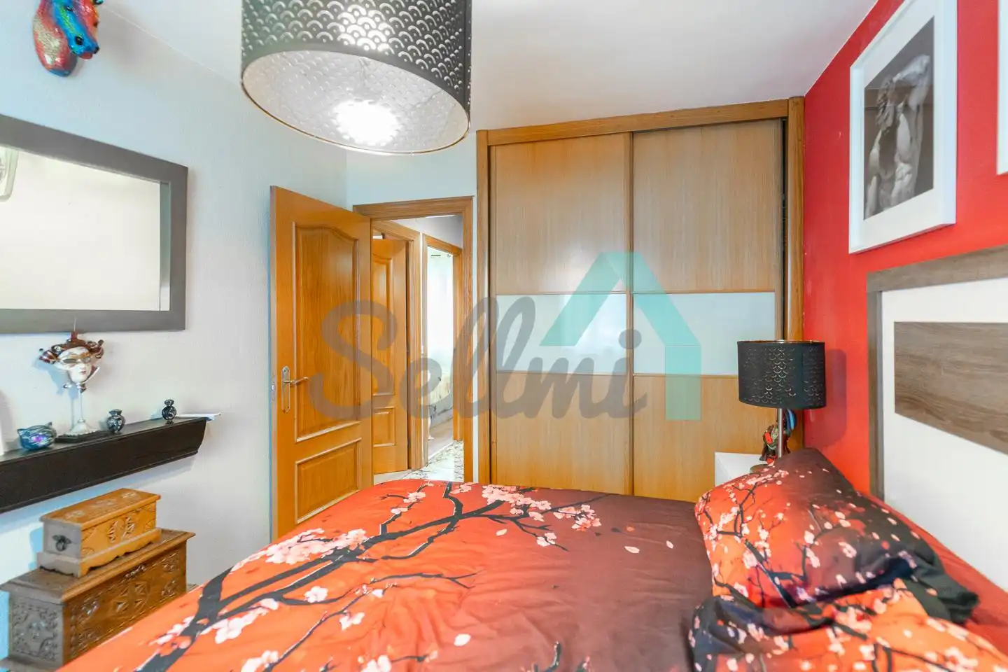 Schlafzimmer von Wohnung zum Verkauf in Mieres (Asturias) mit Heizung, Abstellraum und Möbliert