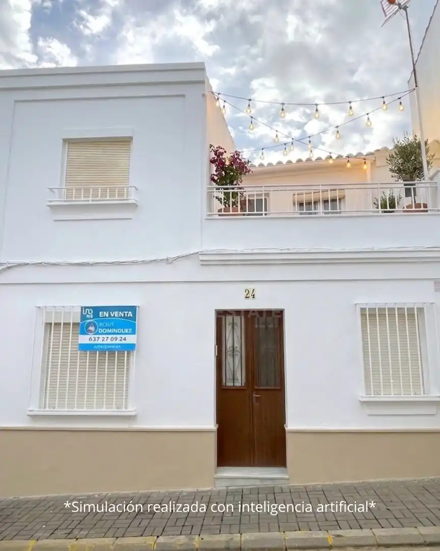 Vista exterior de Casa adosada en venda en Cortegana amb Terrassa
