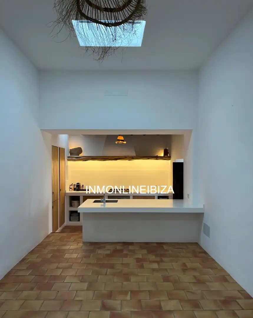 Küche von Haus oder Chalet zur Miete in Sant Joan de Labritja mit Privatgarten, Terrasse und Schwimmbad
