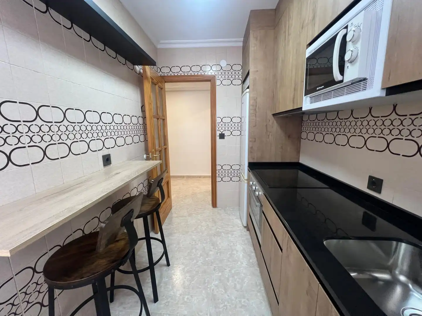 Kitchen of Flat for rent in Plasencia  with Air Conditioner, Terrace and Furnished