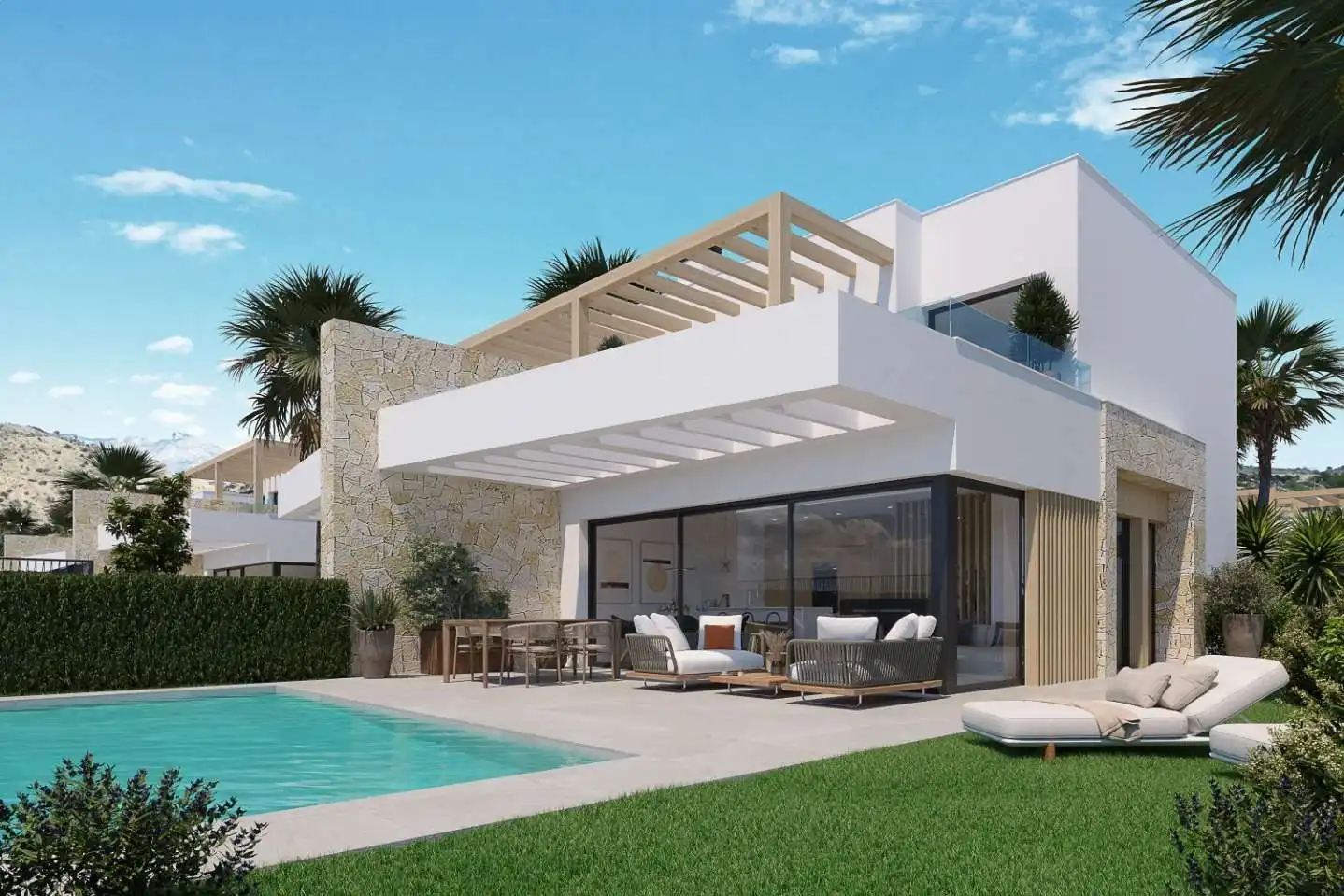 Jardí de Casa o xalet en venda en Monforte del Cid amb Aire condicionat, Jardí privat i Terrassa