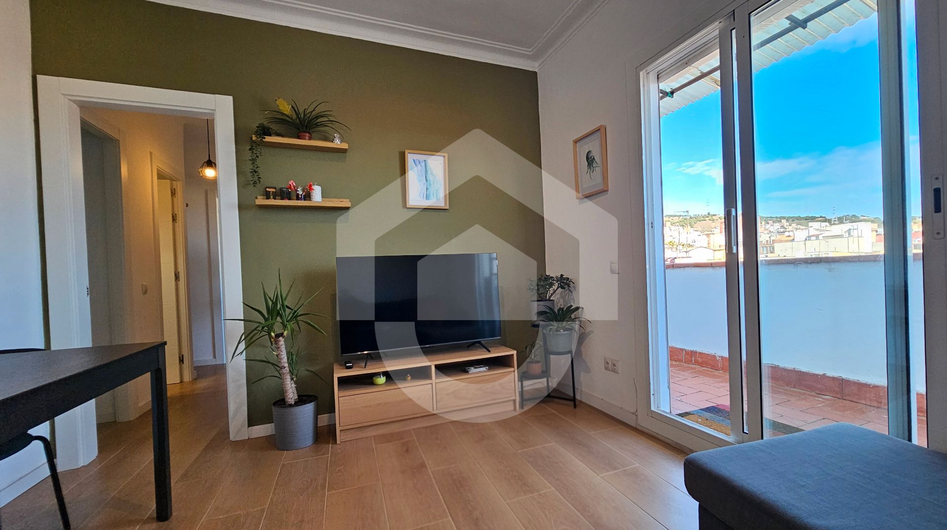 Sala d'estar de Àtic en venda en  Barcelona Capital amb Terrassa i Moblat