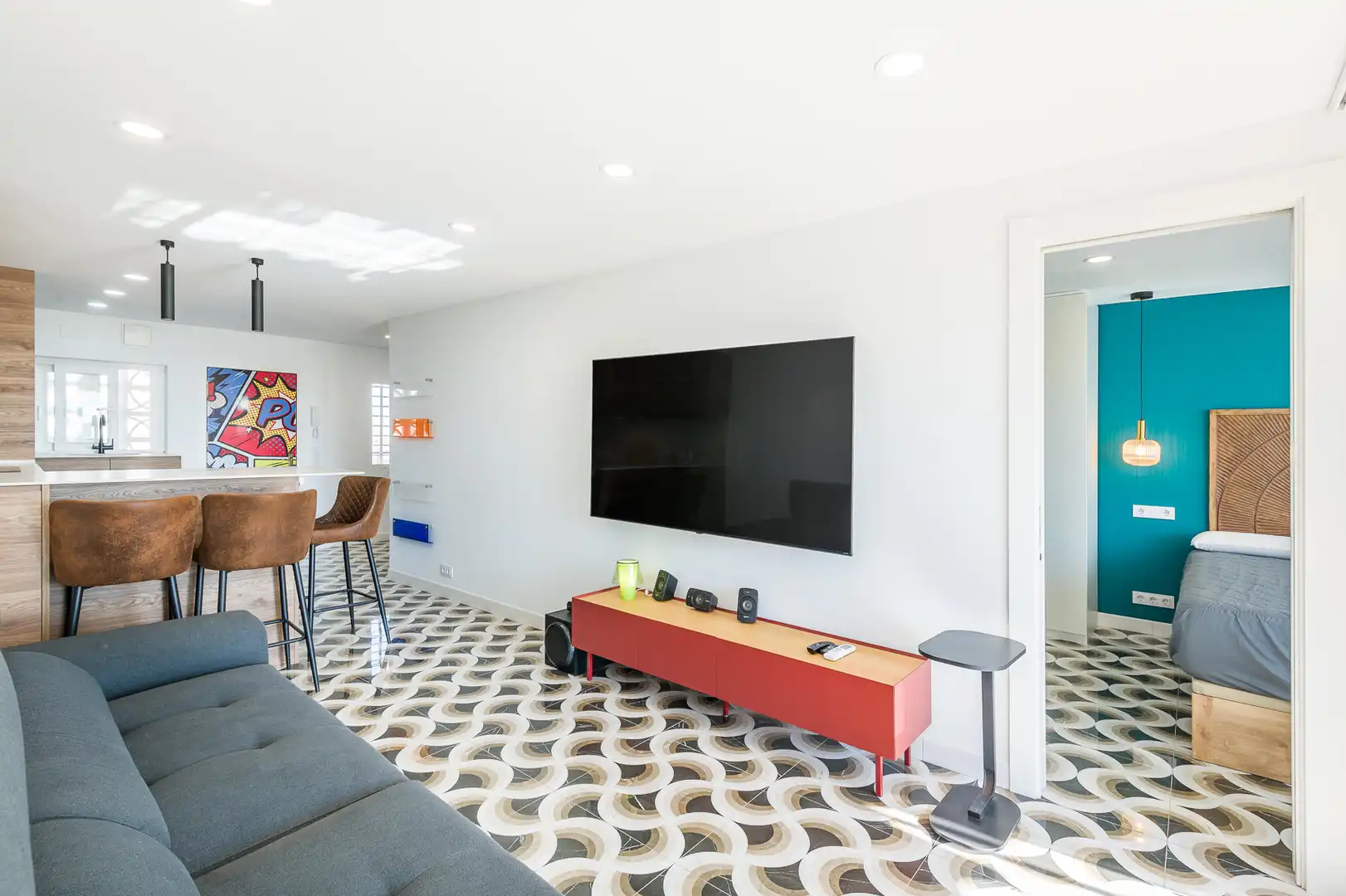 Sala de estar de Piso en venta en Alicante / Alacant con Aire acondicionado, Terraza y Amueblado