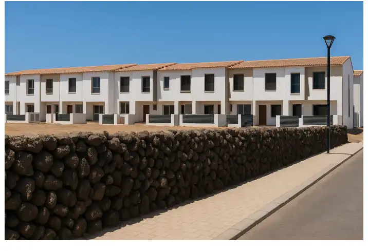 Vista exterior de Casa adosada en venta en La Oliva