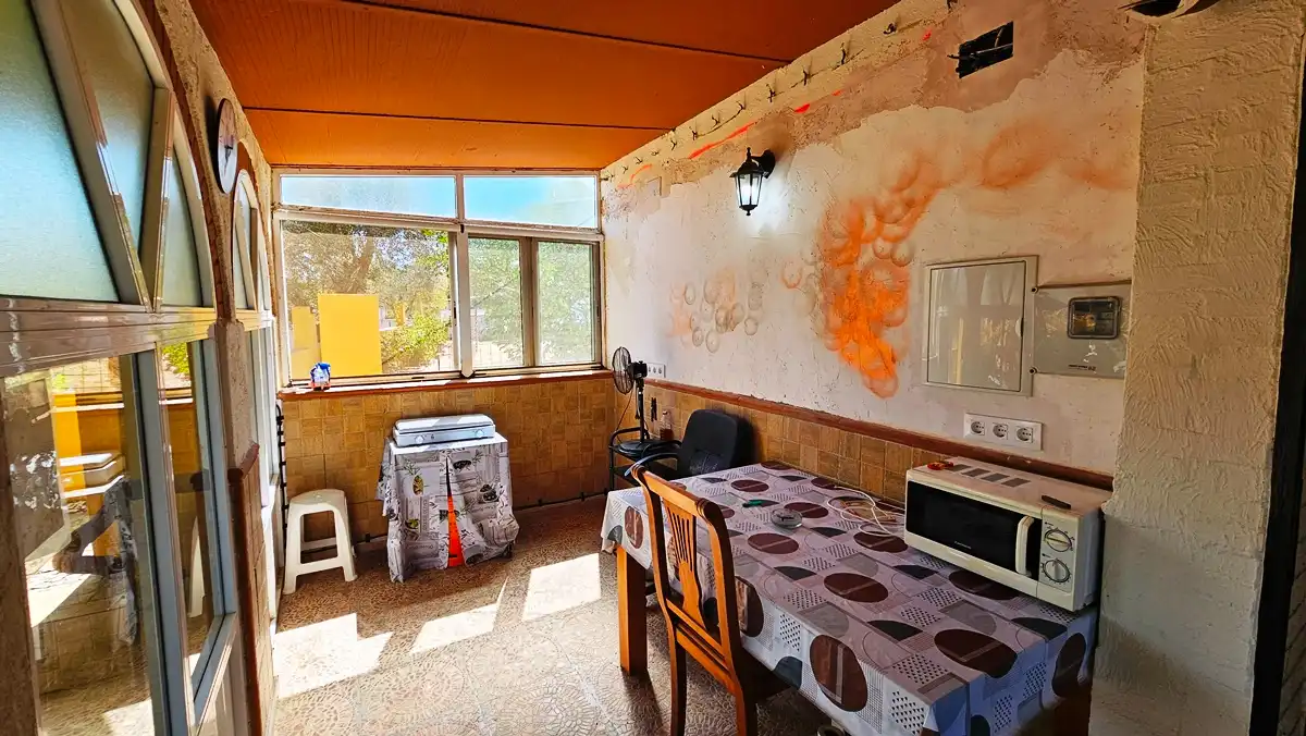 Menjador de Casa o xalet en venda en Cumbres Mayores amb Aire condicionat, Jardí privat i Terrassa