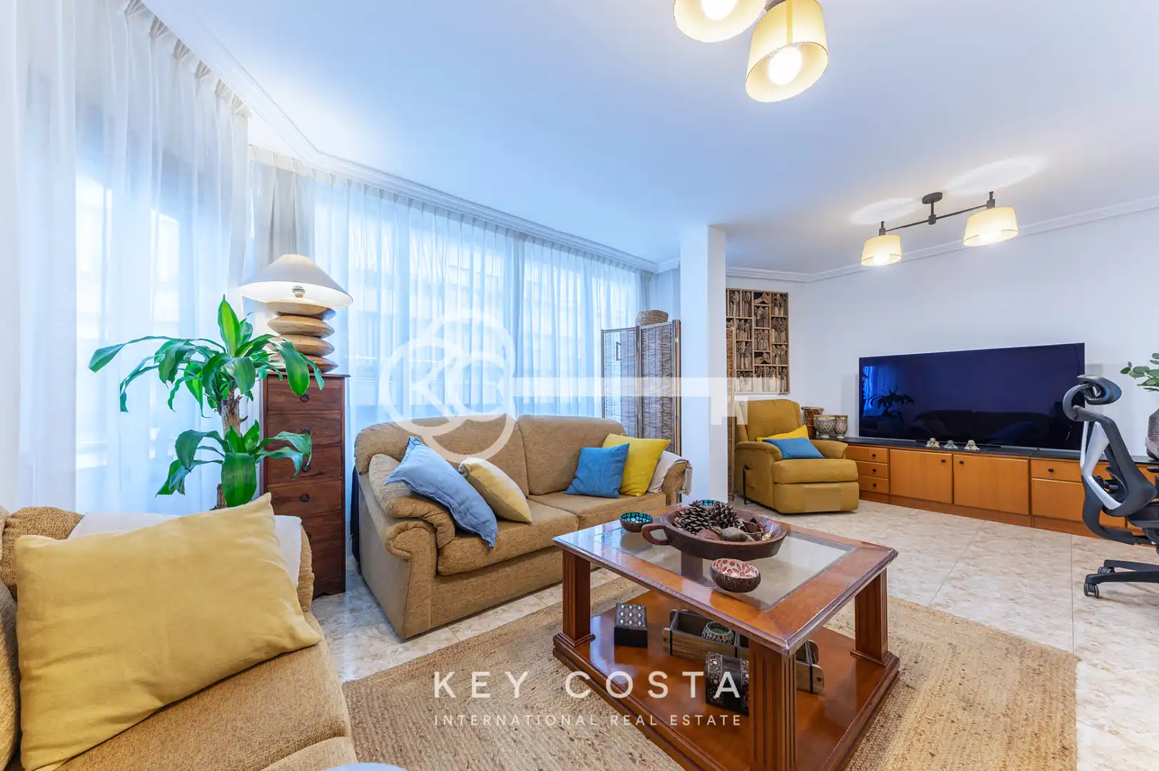 Wohnzimmer von Wohnung zum Verkauf in Alicante / Alacant mit Klimaanlage, Ofen und Waschmaschine