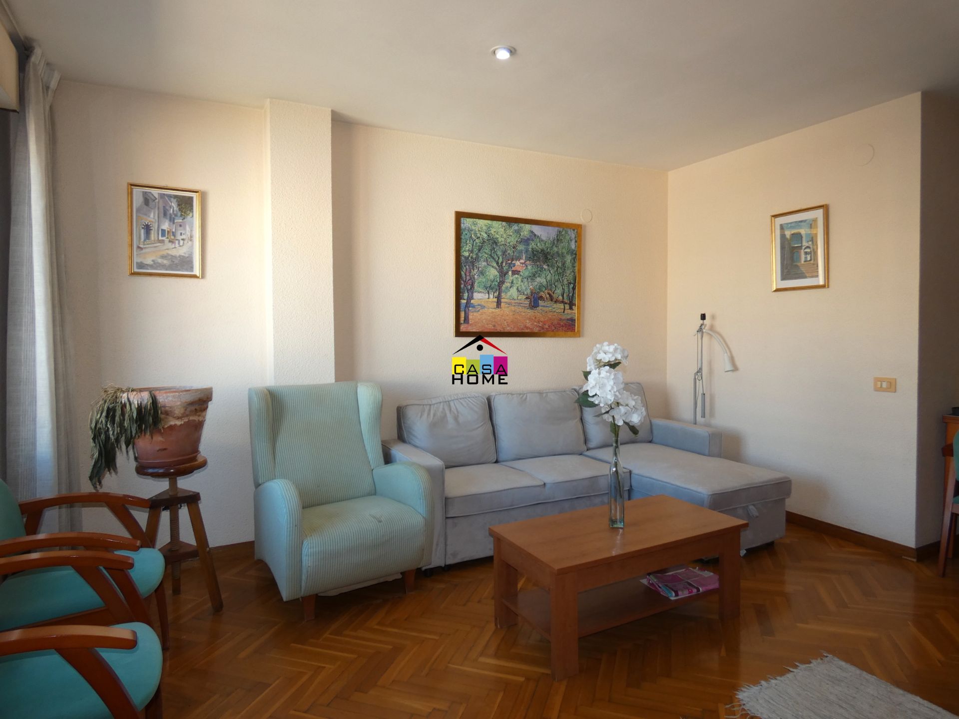 Living room of Attic for sale in Castellón de la Plana / Castelló de la Plana  with Air Conditioner, Parquet flooring and Terrace