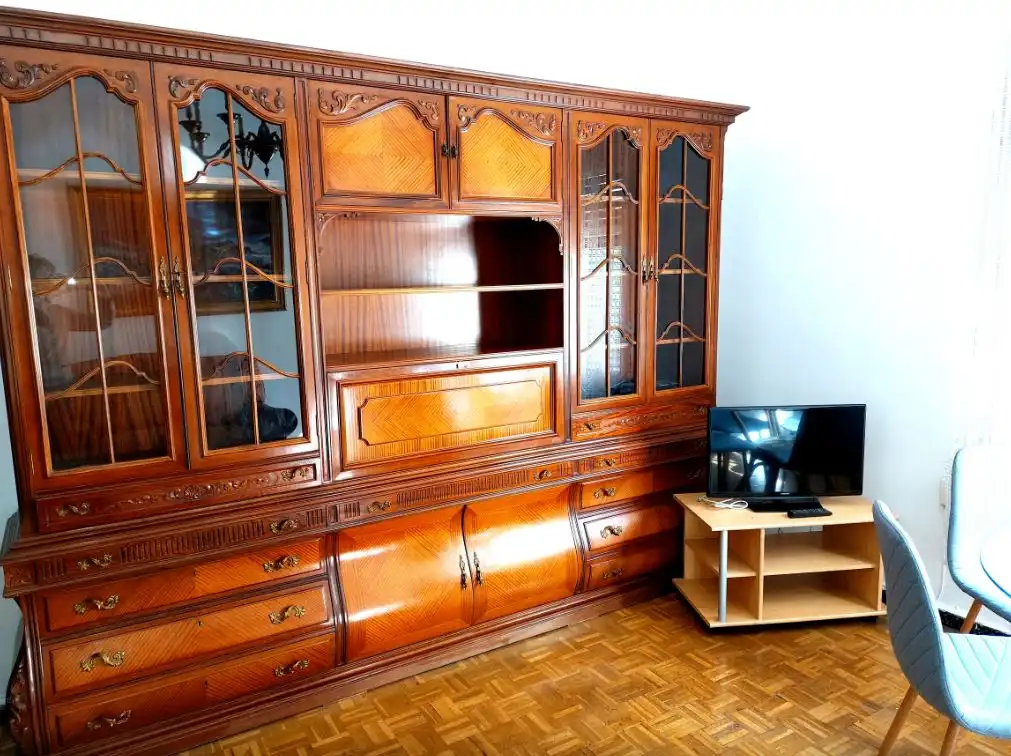 Sala de estar de Piso de alquiler en Zaragoza con Calefacción, Parquet y Amueblado