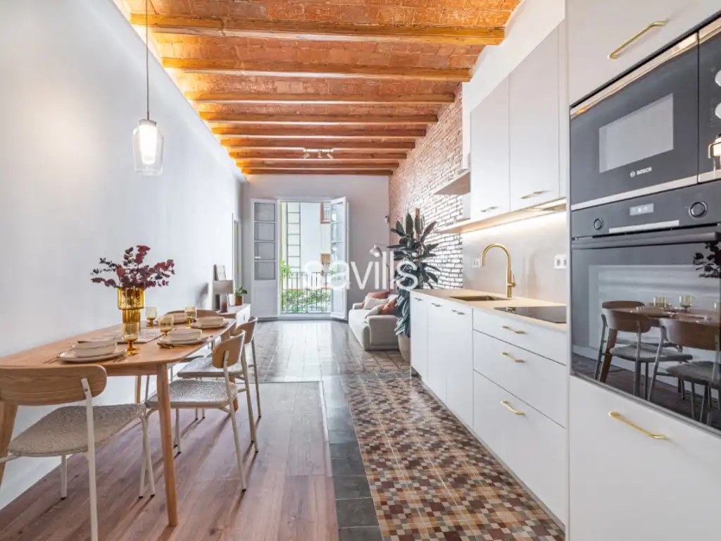 Cocina de Apartamento en venta en Barcelona con Balcón