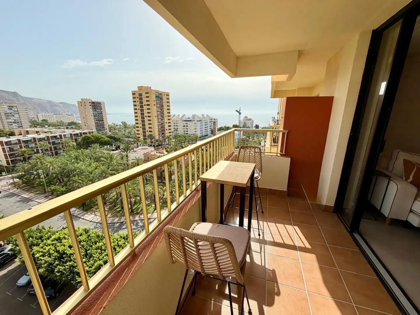 Balcony of Flat for rent in Roquetas de Mar  with Air Conditioner, Heating and Terrace