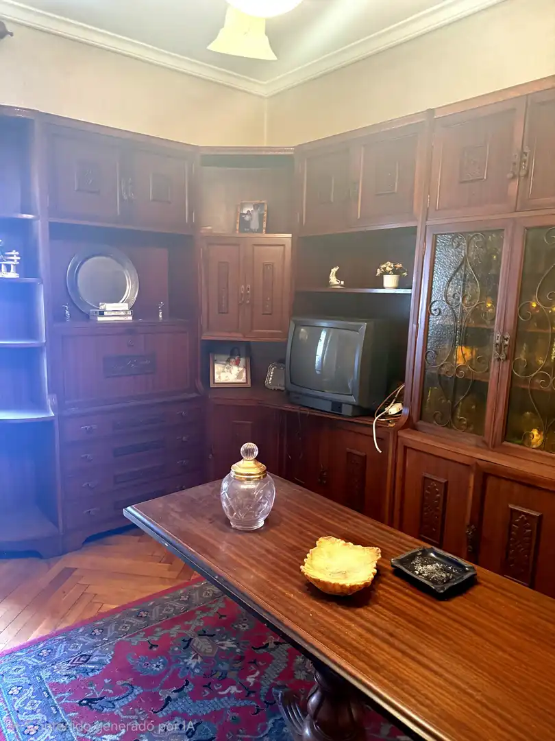 Sala d'estar de Pis en venda en Aguilar de Campoo amb Parquet, Terrassa i Moblat