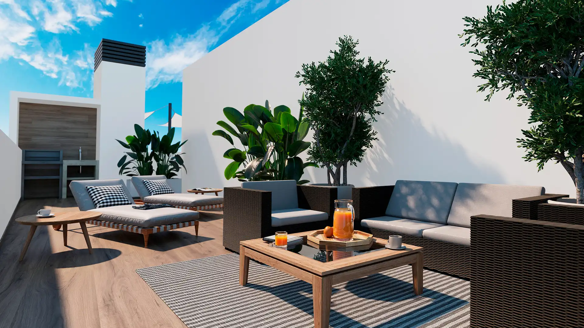 Terrace of Flat for sale in Torrevieja  with Air Conditioner, Heating and Private garden