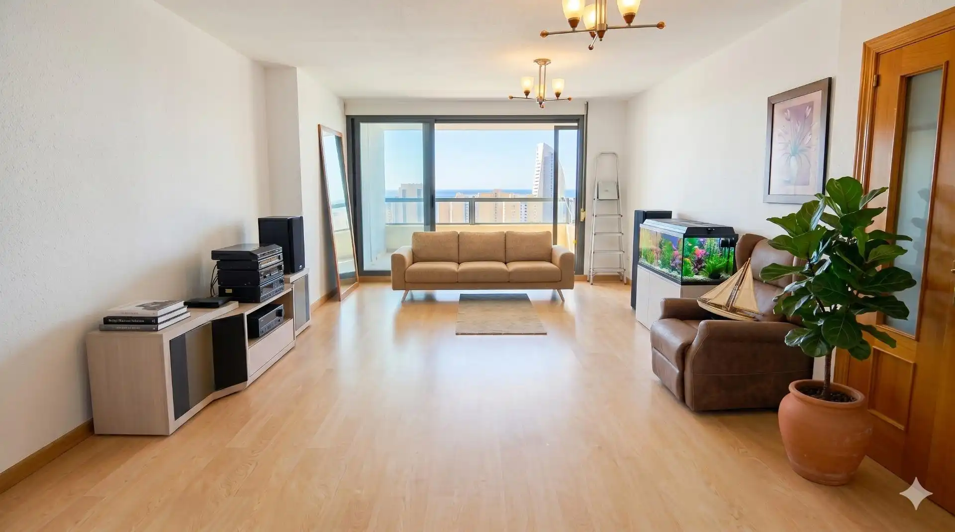 Sala de estar de Piso en venta en Benidorm con Aire acondicionado, Jardín privado y Terraza