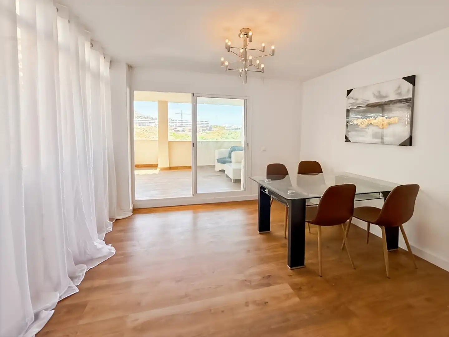 Dining room of Flat for sale in Fuengirola  with Air Conditioner, Terrace and Furnished