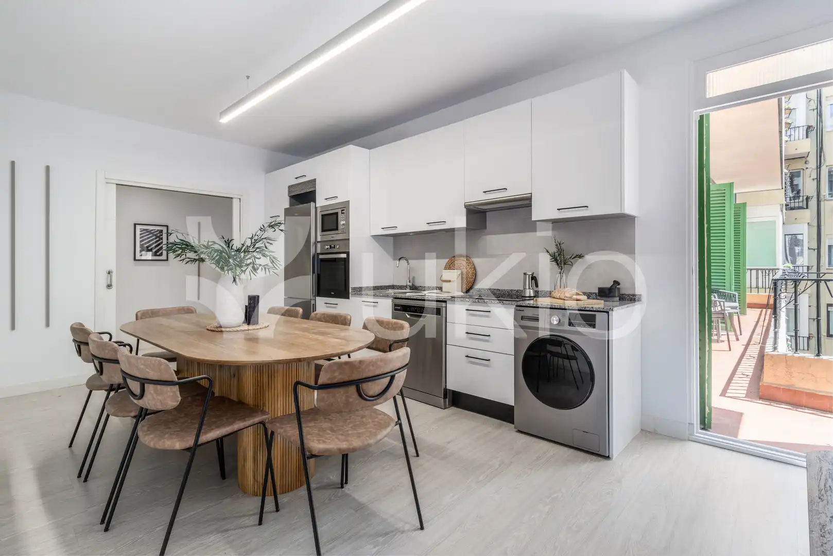Cuina de Apartament de lloguer en Madrid amb Aire condicionat, Calefacció i Terrassa