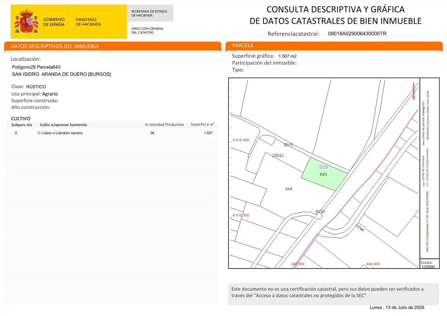 Terreno rústico en venta en BU-910 108, imagen 6