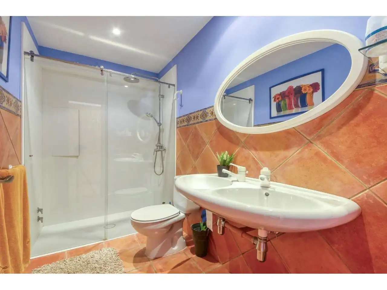 Baño de Casa o chalet en venta en La Vall d'en Bas con Calefacción, Jardín privado y Parquet