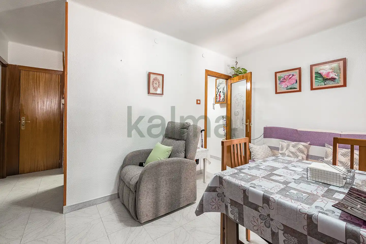 Sala d'estar de Pis en venda en Santa Coloma de Gramenet amb Aire condicionat, Calefacció i Balcó