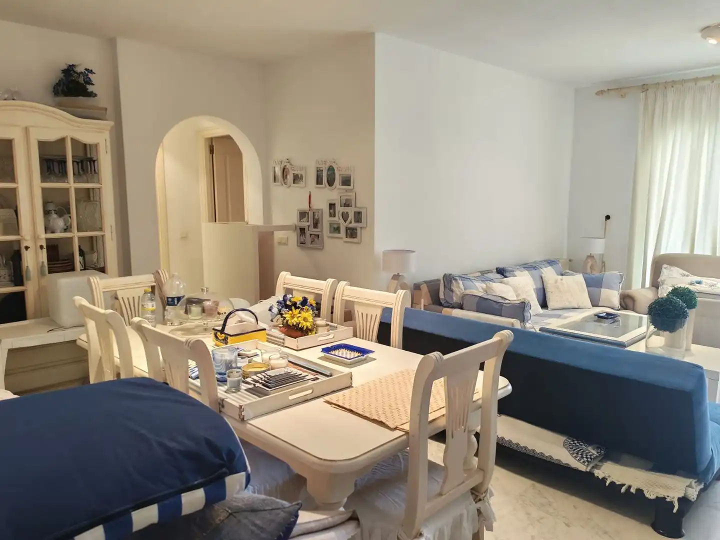 Dining room of Apartments for rent in Marbella  with Air Conditioner, Private garden and Furnished