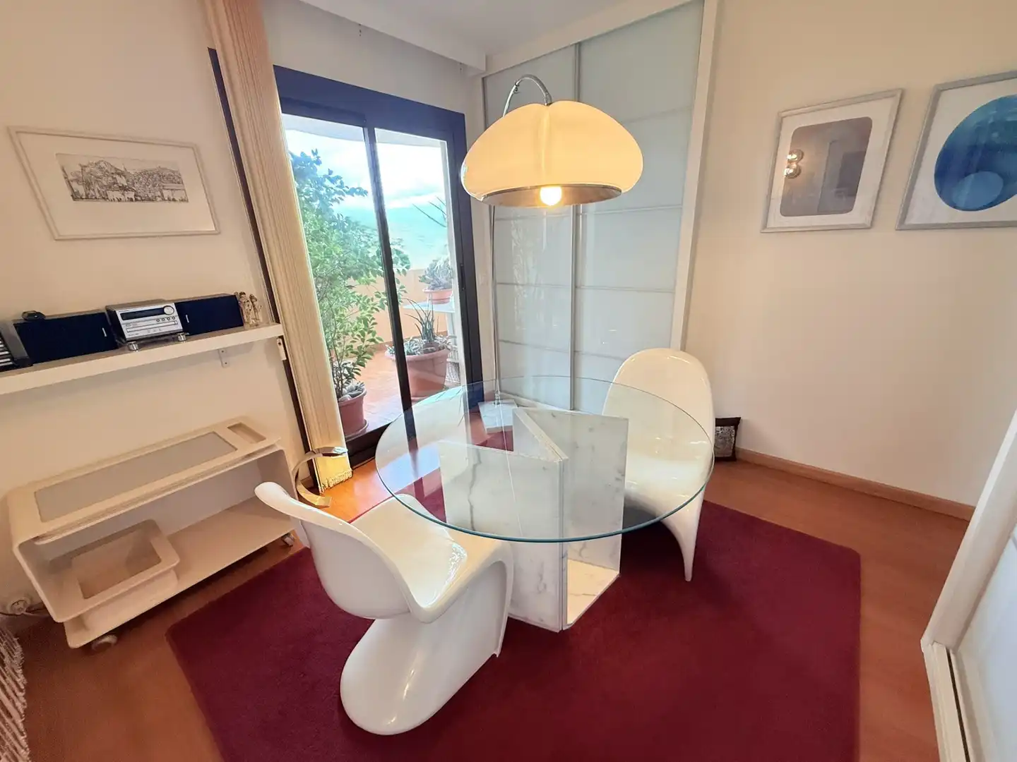 Menjador de Pis en venda en  Palma de Mallorca amb Aire condicionat, Jardí privat i Parquet