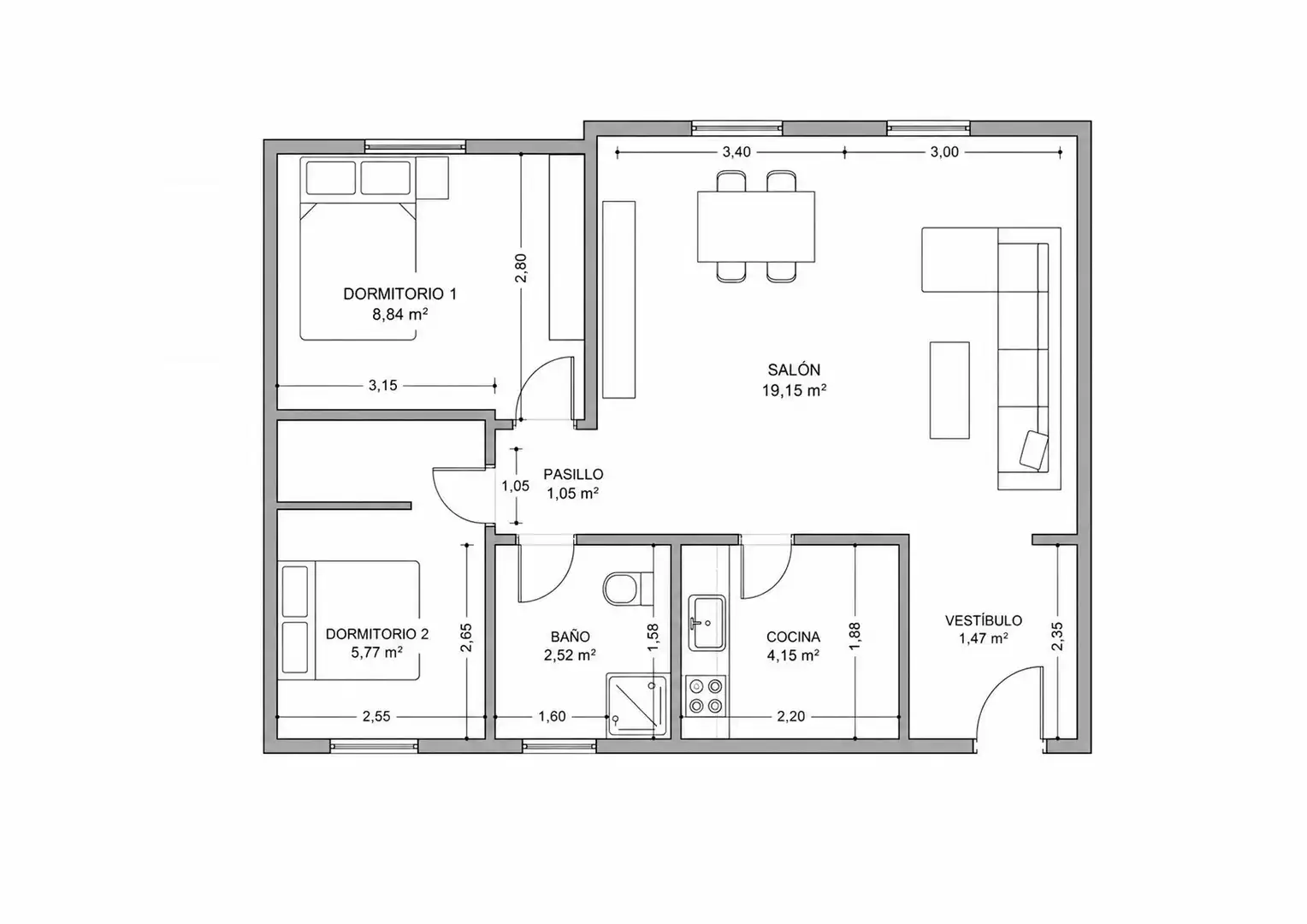 Wohnung zum Verkauf in Zaragoza mit Klimaanlage und Heizung