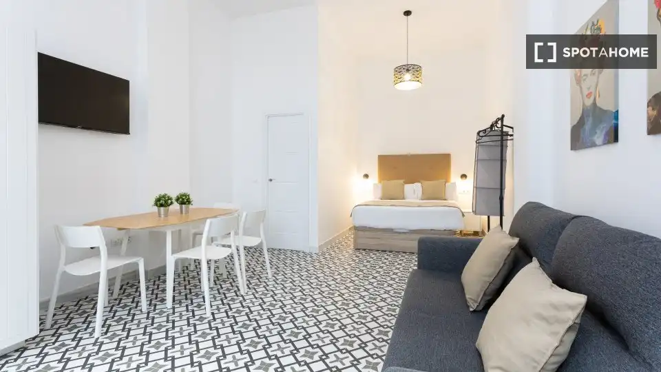 Bedroom of Study for share in Málaga  with Air Conditioner, Terrace and Furnished