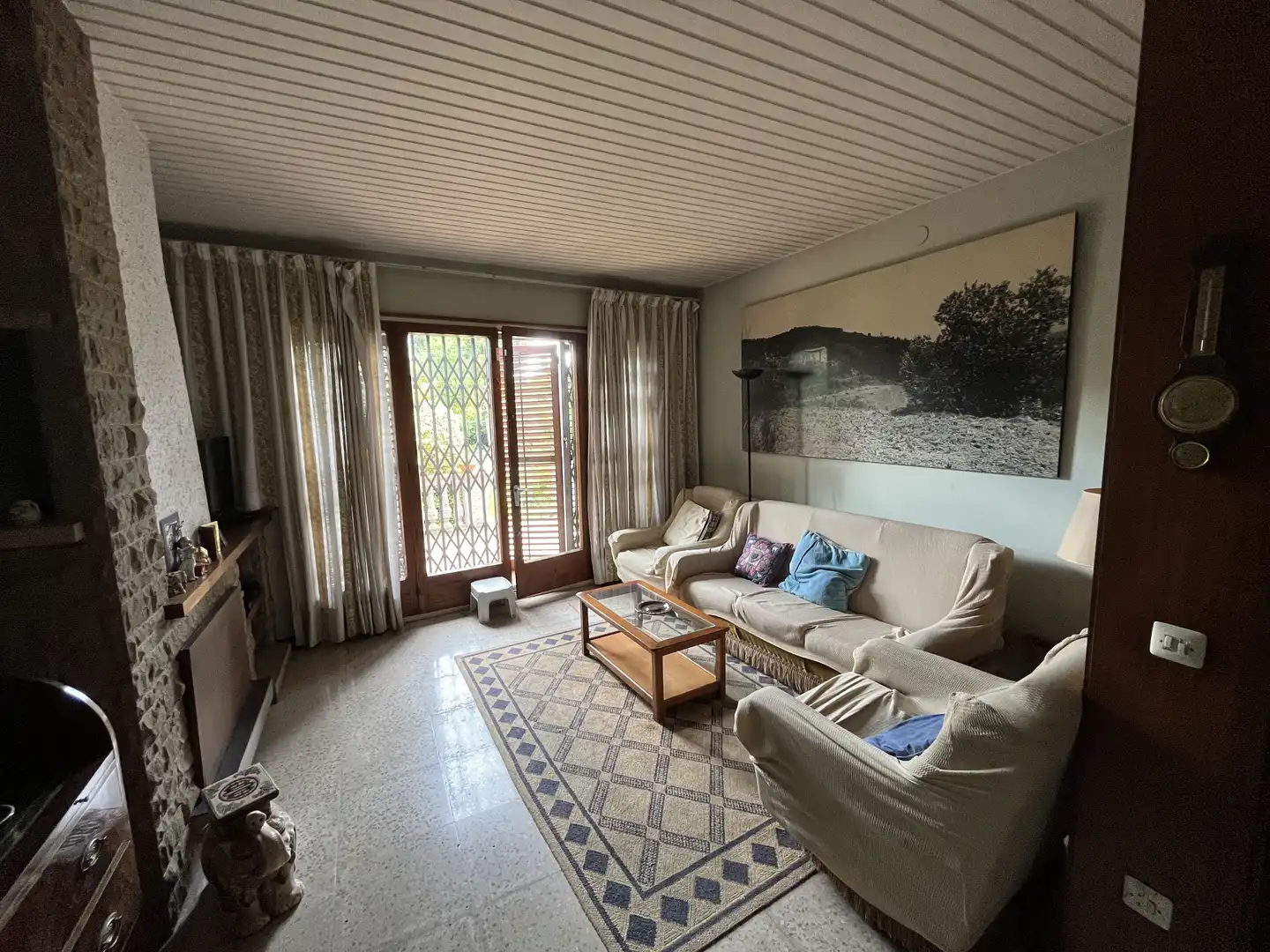 Sala de estar de Casa adosada en venta en Cassà de la Selva con Calefacción, Jardín privado y Parquet
